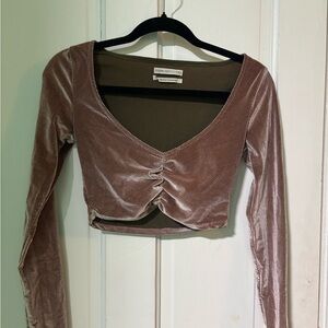 Urban Outfitters Velvet Crop Top